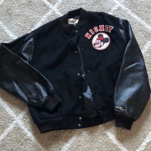 Vintage Chalkline Mickey Mouse Varsity Bomber Jacket